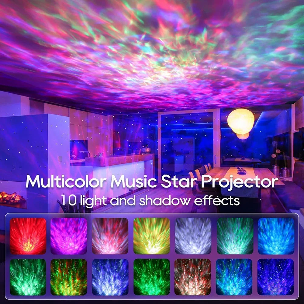 LED Starry Galaxy Projector – Bluetooth Night Light & Music Player For Kids' Gifts