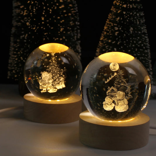Crystal globe LED Lights Moon, Galaxy Designs
