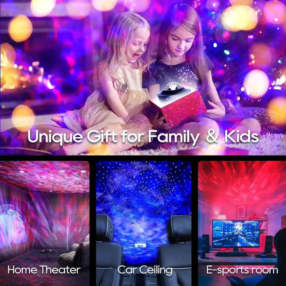 LED Starry Galaxy Projector – Bluetooth Night Light & Music Player For Kids' Gifts