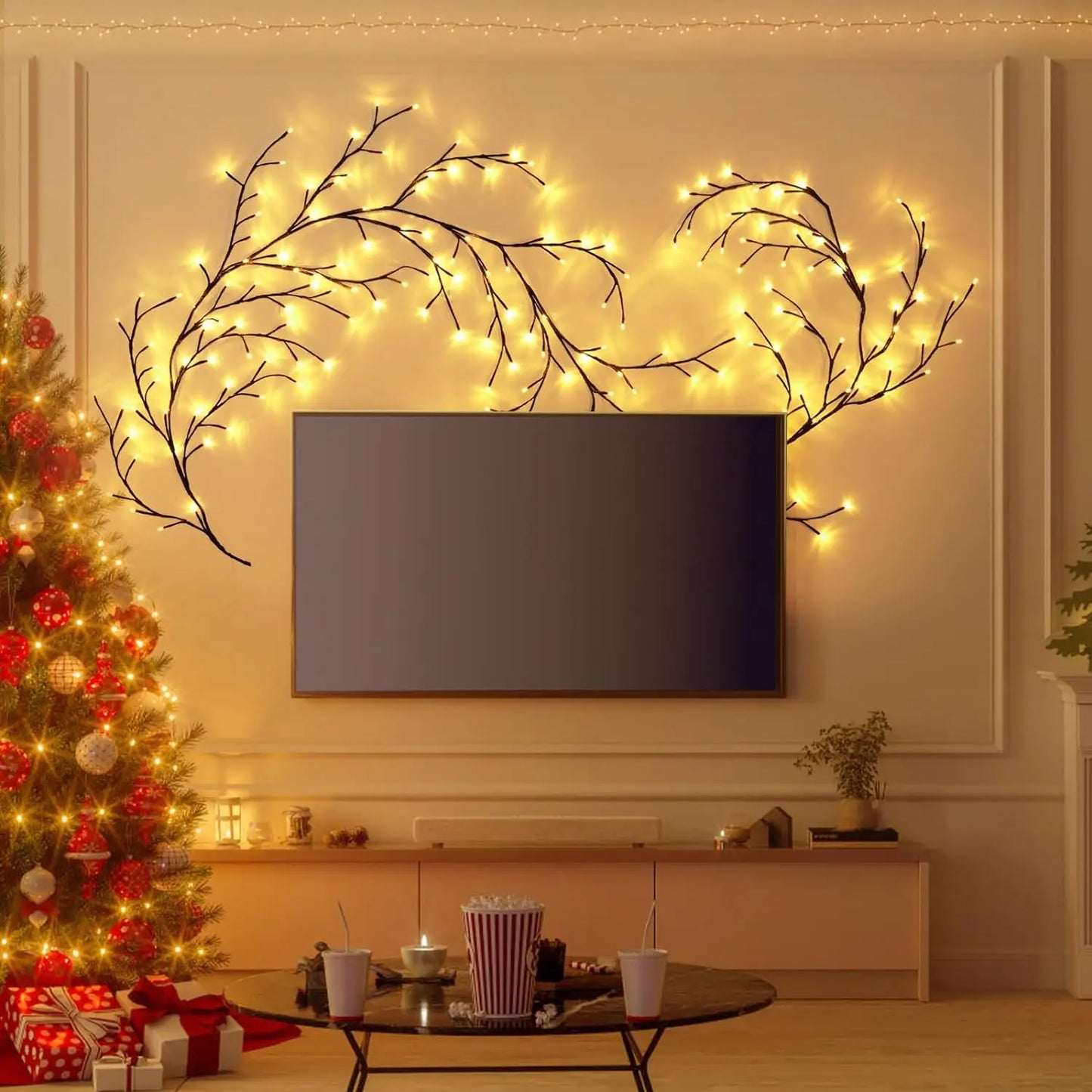 96-LED Bendable Willow Vine Light – Rattan Decor For Indoor & Outdoor