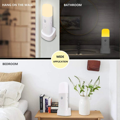 Rechargeable LED Motion Sensor Night Light – USB Powered, Dimmable & Portable Bedside Lamp