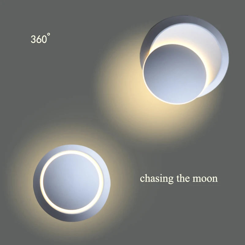 5W LED Modern Wall Lamp - 350° Rotatable Wall Sconce for Living Room, Bedroom, and Home Decor