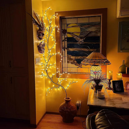 96-LED Bendable Willow Vine Light – Rattan Decor For Indoor & Outdoor