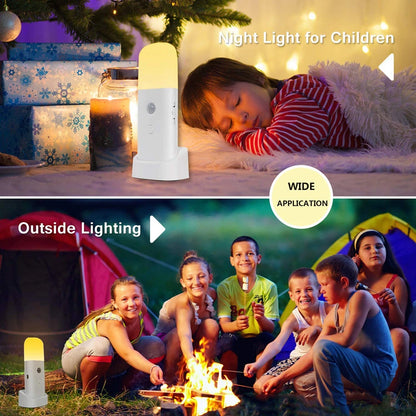 Rechargeable LED Motion Sensor Night Light – USB Powered, Dimmable & Portable Bedside Lamp