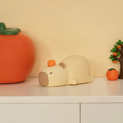 Cute Capybara Silicone LED Night Light – Rechargeable Lamp for Kids