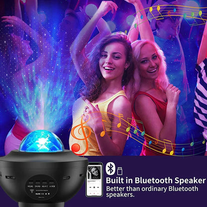 LED Starry Galaxy Projector – Bluetooth Night Light & Music Player For Kids' Gifts