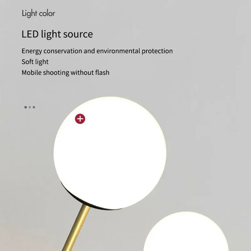 Nordic Glass Ball LED Ceiling Light - Modern Indoor Lighting for Hallways, Bedrooms, and Home Decor