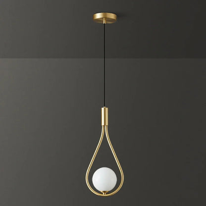 Indoor LED Pendant Lamp - Nordic Frosted Glass Ball Chandelier for Bedroom and Living Room