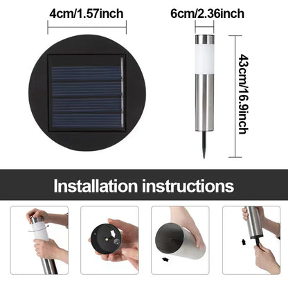 Solar Pathway Lights – Waterproof Auto On/Off For Yard, Lawn, & Driveway
