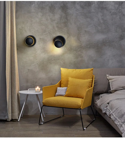 5W LED Modern Wall Lamp - 350° Rotatable Wall Sconce for Living Room, Bedroom, and Home Decor