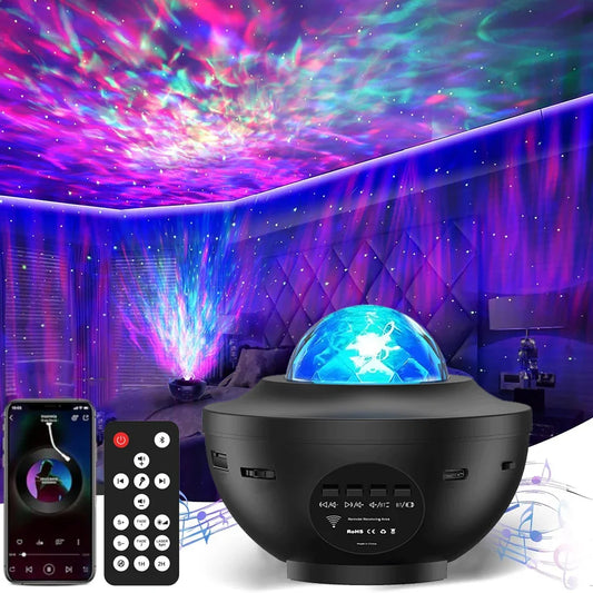 LED Starry Galaxy Projector – Bluetooth Night Light & Music Player For Kids' Gifts