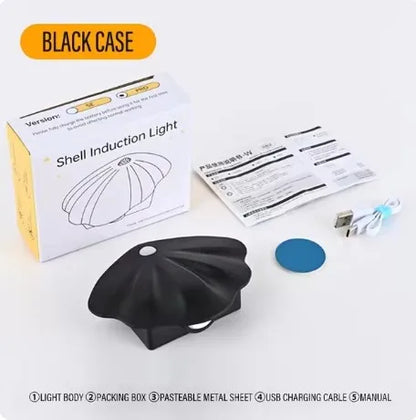 LED Night Light - Motion Sensor Shell Shaped Spotlight with USB Rechargeable Battery