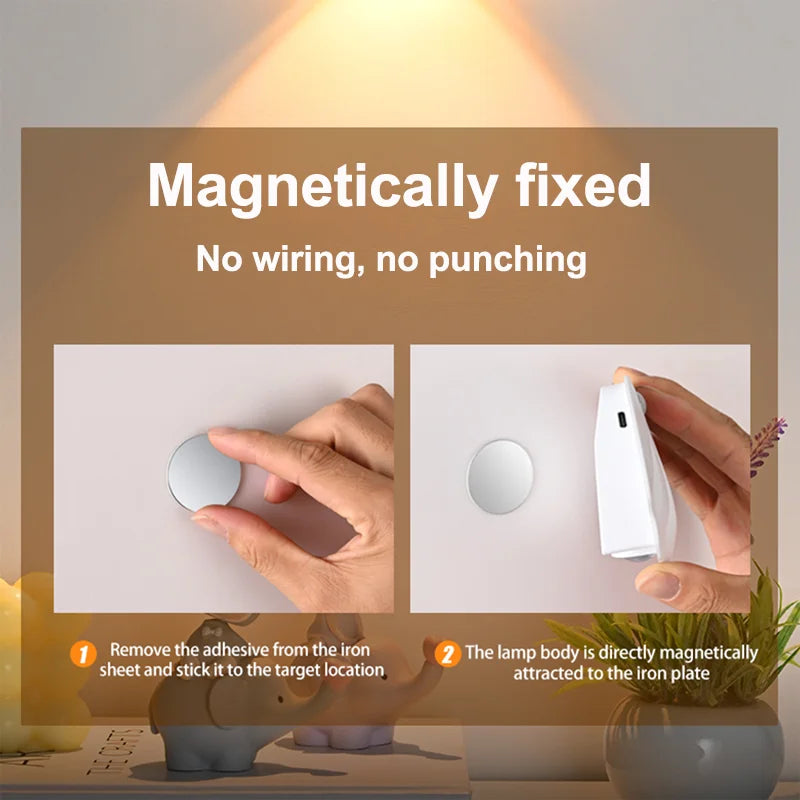 LED Night Light - Motion Sensor Shell Shaped Spotlight with USB Rechargeable Battery