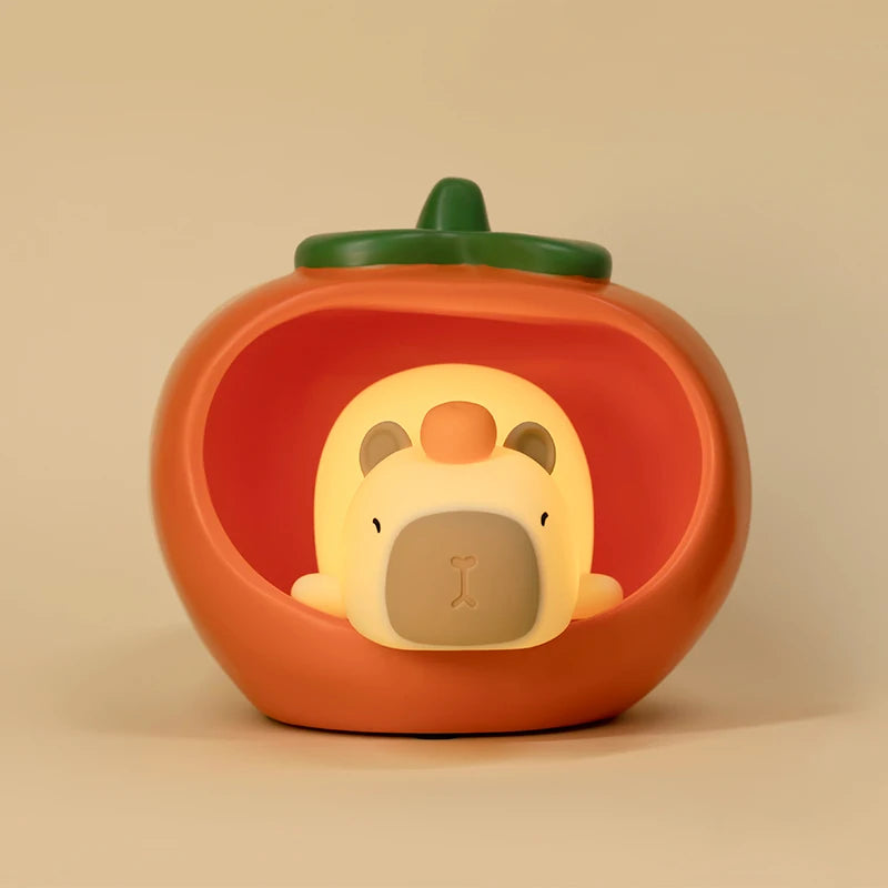 Cute Capybara Silicone LED Night Light – Rechargeable Lamp for Kids